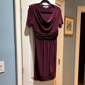 Evan Picone Rich Burgundy Midi Dress